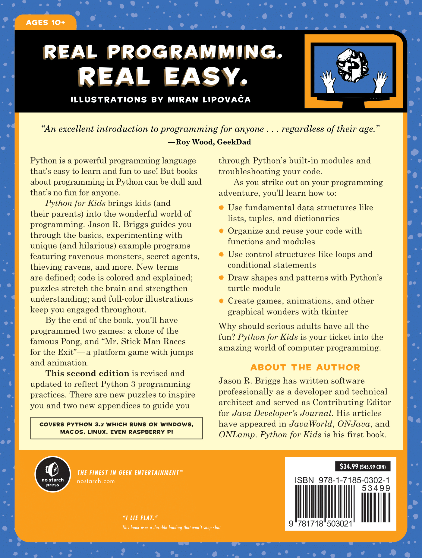 Python for Kids, 2nd Edition back cover Python for Kids, 2nd Edition back cover