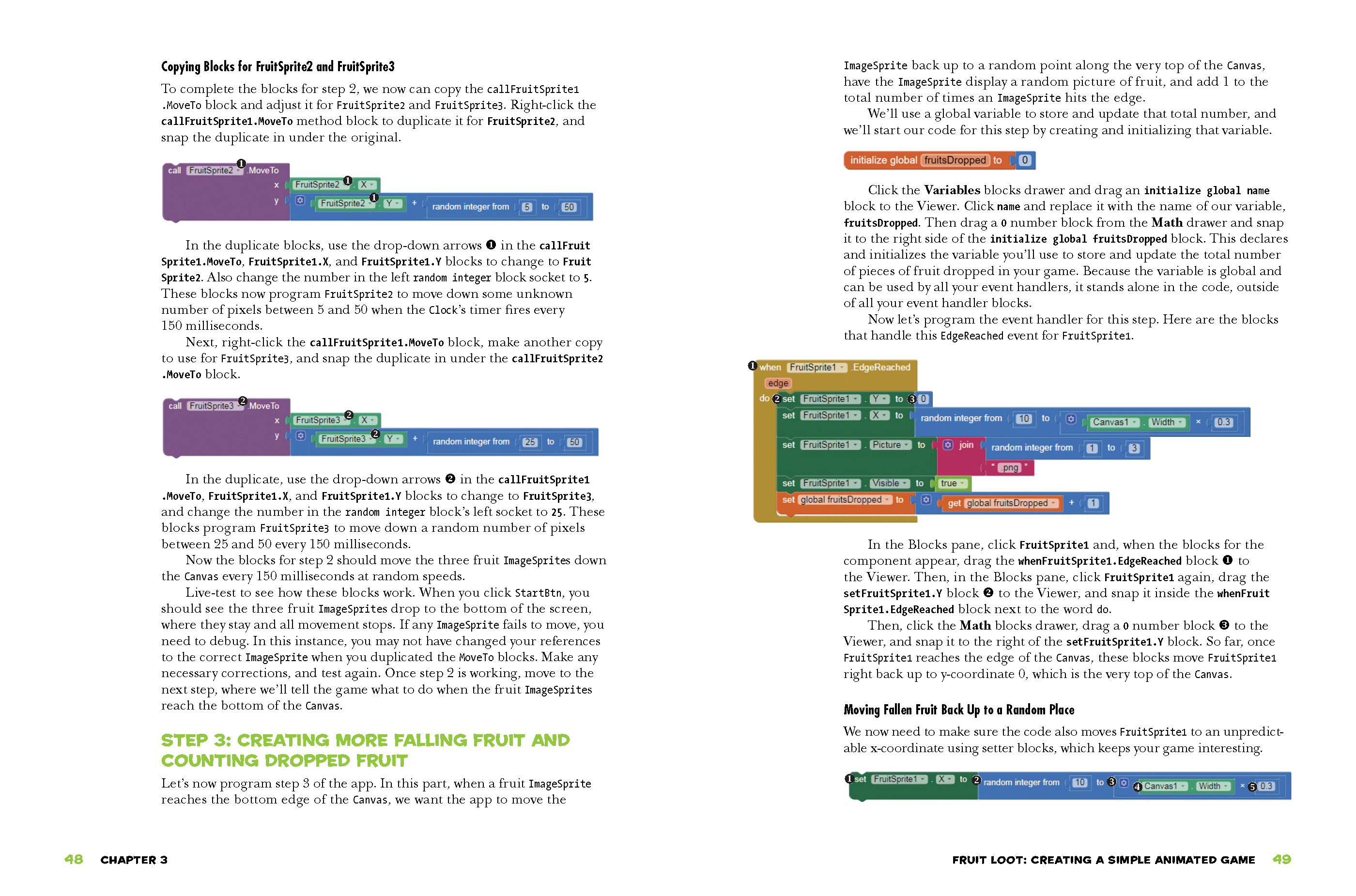 Chapter 3, Pages 48-49 Learn to Program with App Inventor