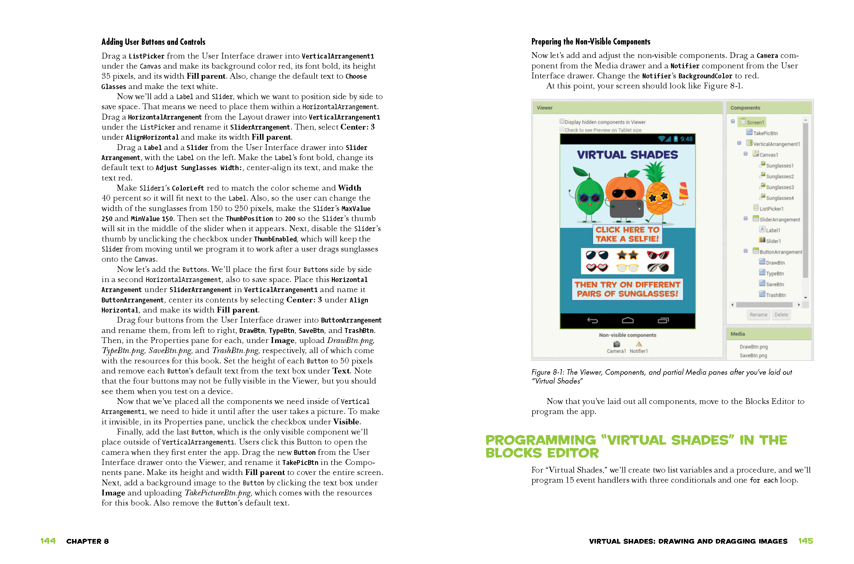 Chapter 4, Pages 144-145 Learn to Program with App Inventor