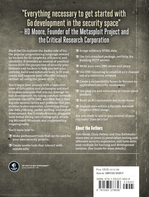Back Cover BlackHatGo