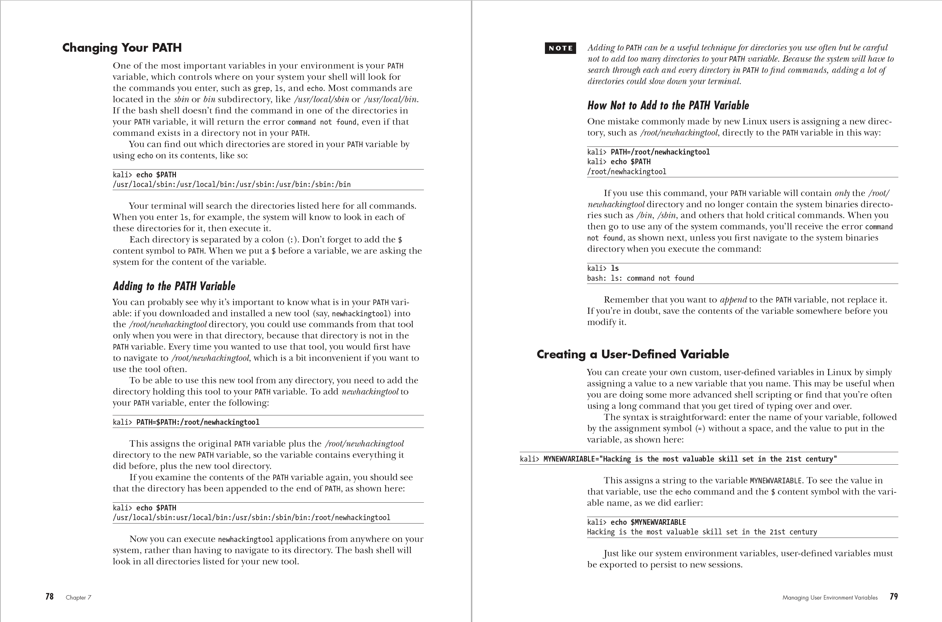 Linux Basics for Hackers, 2nd Edition pages 78-79 Linux Basics for Hackers, 2nd Edition pages 78-79